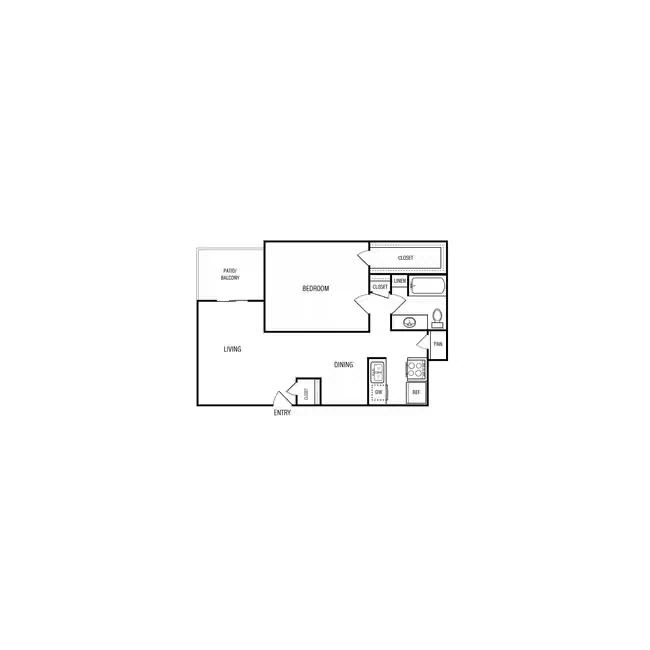 1X1 147 floor plan